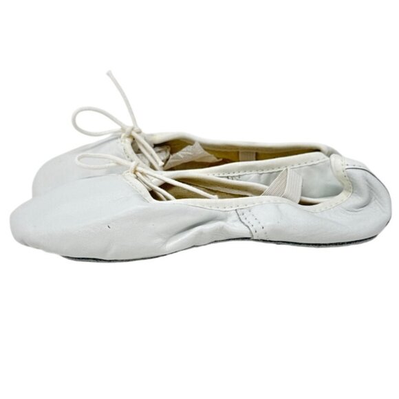 Capezio Leather Ballet Shoes For Kids Size 1 1/2M  With Elastic & Tie Closure - Picture 5 of 6